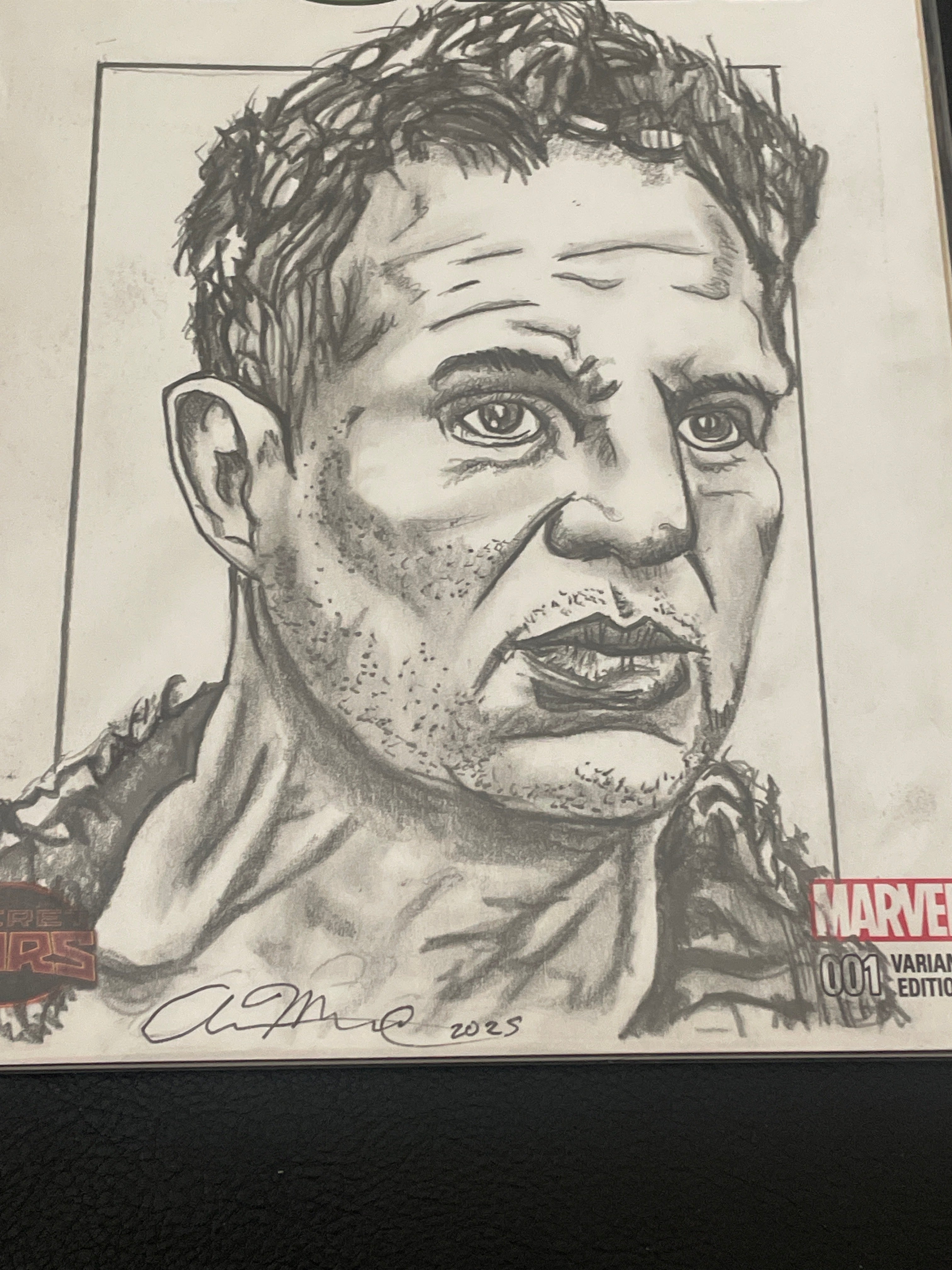 Mark Ruffalo as The Hulk, by Adam Marcus, Director of Jason Goes to Hell, a One-of-a-Kind piece of Original Art on a Planet Hulk #1 sketch cover!