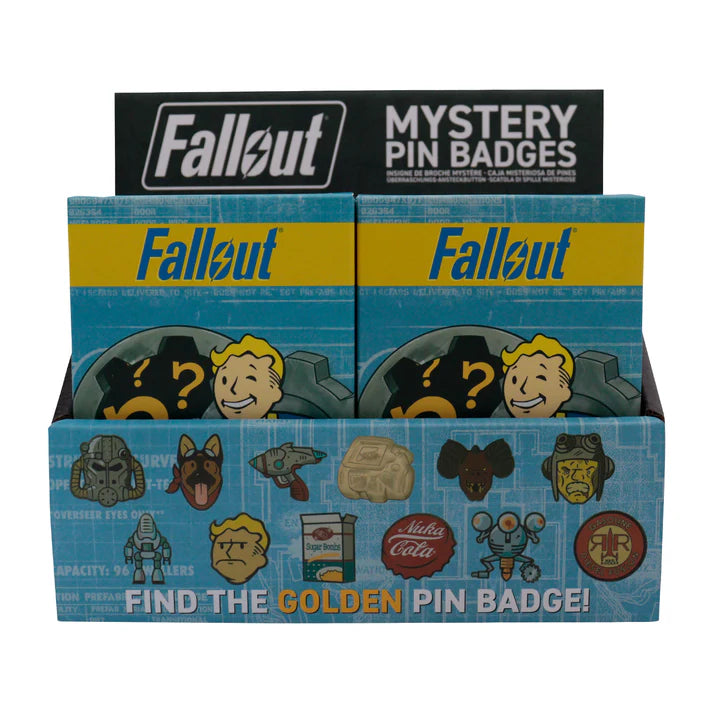 Fallout Mystery Pin Badge CDU Containing 12 Blind Boxes - Series 1