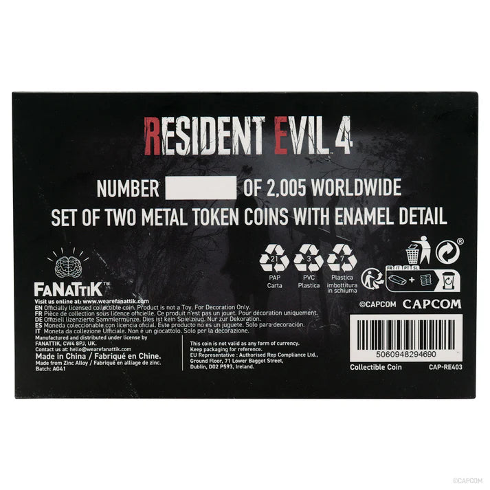 Resident Evil 4 Set of Two Metal Shooting Gallery Tokens