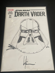 STAR WARS: DARTH VADER #1 variant cover comic book Signed & Sketched by Star Wars artist Howard Chaykin