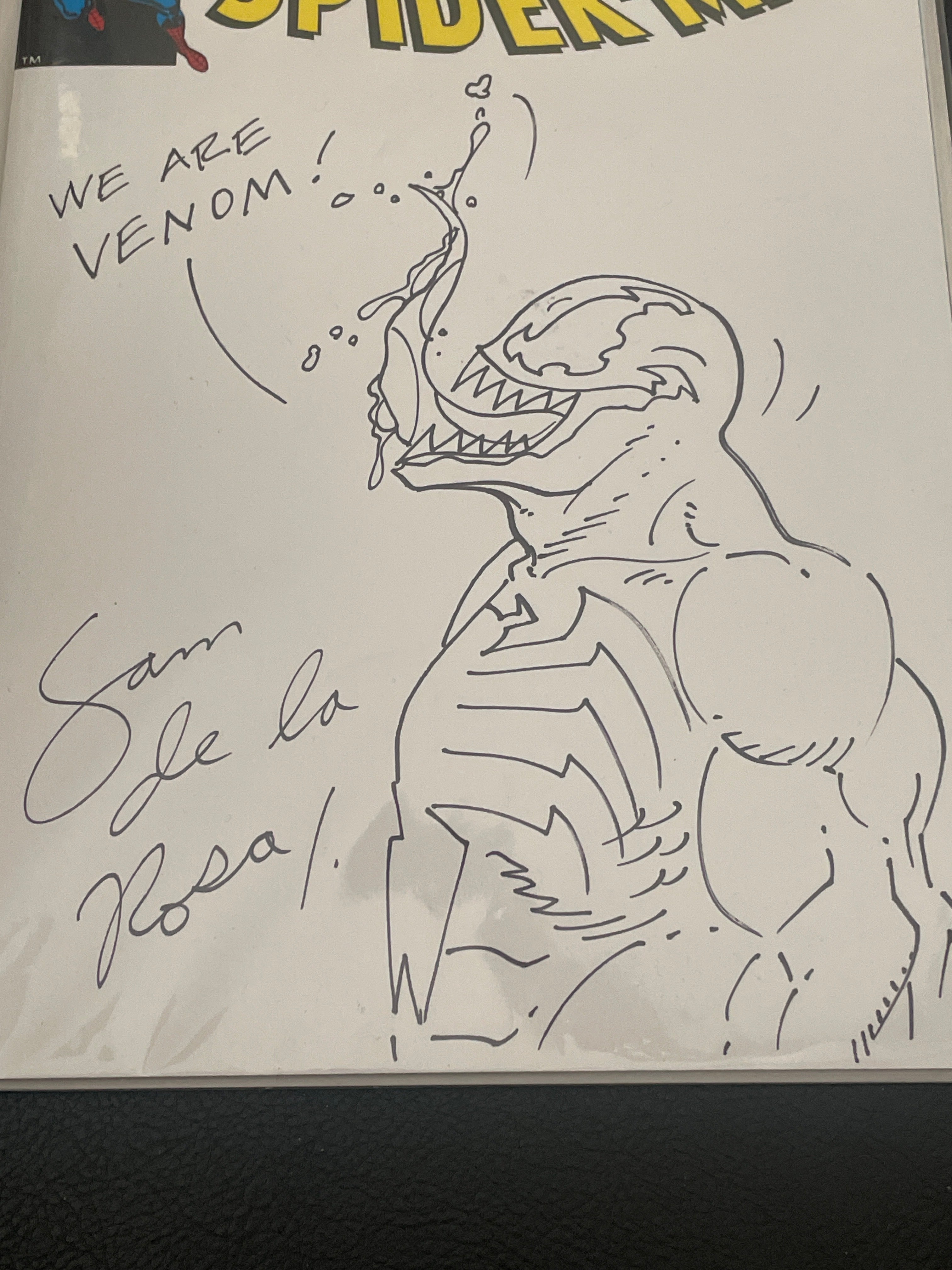 AMAZING SPIDER-MAN #238 variant cover comic book Signed & Sketched by Venom artist Sam de la Rosa
