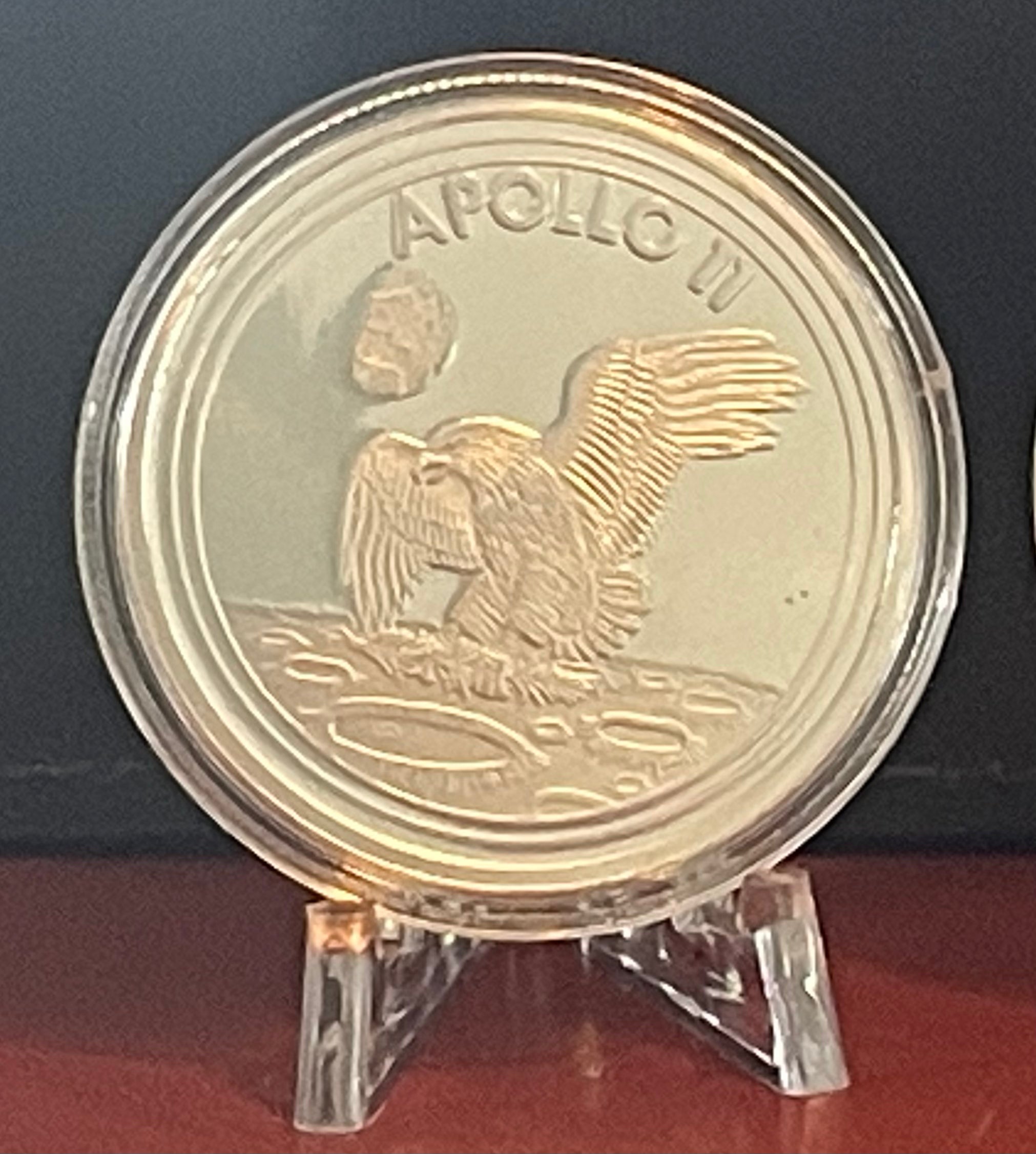 APOLLO 11 Moon Landing 50th Anniversary One Troy Ounce .999 Fine Silver Coin w/ free acrylic capsule