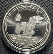 APOLLO 11 Moon Landing 50th Anniversary One Troy Ounce .999 Fine Silver Coin w/ free acrylic capsule