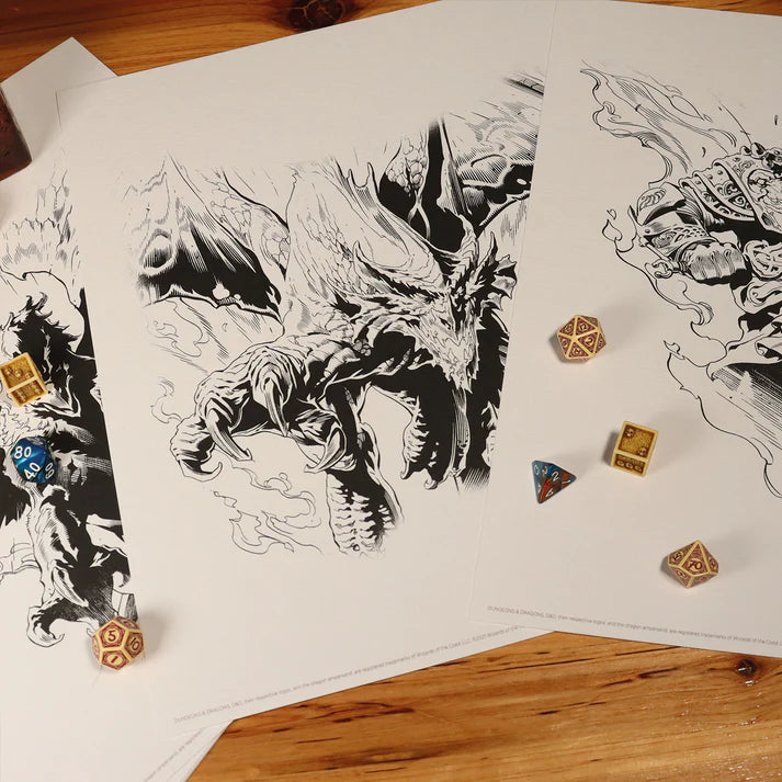 Dungeons & Dragons Limited Edition 7 Print Monsters Lithograph Set