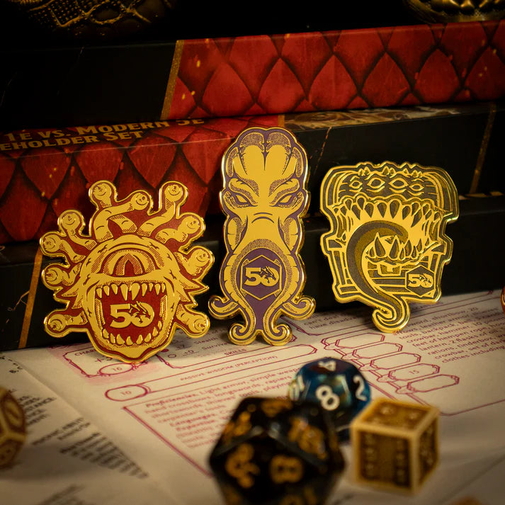 Dungeons & Dragons 50th Anniversary 3 Pin Badge Set