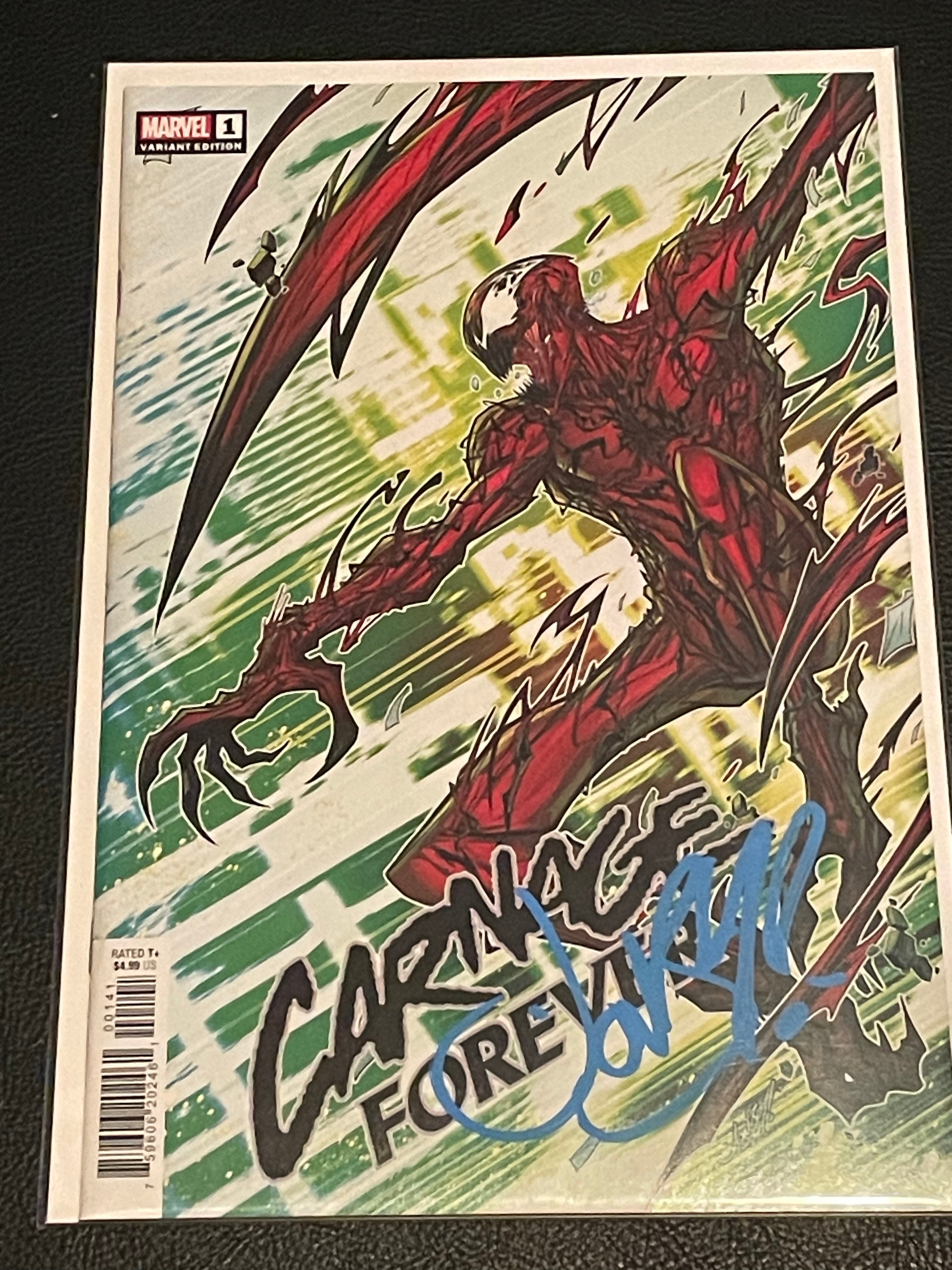 CARNAGE FOREVER #1, 1:50 Variant Cover Signed Limited Edition by Jonboy Meyers