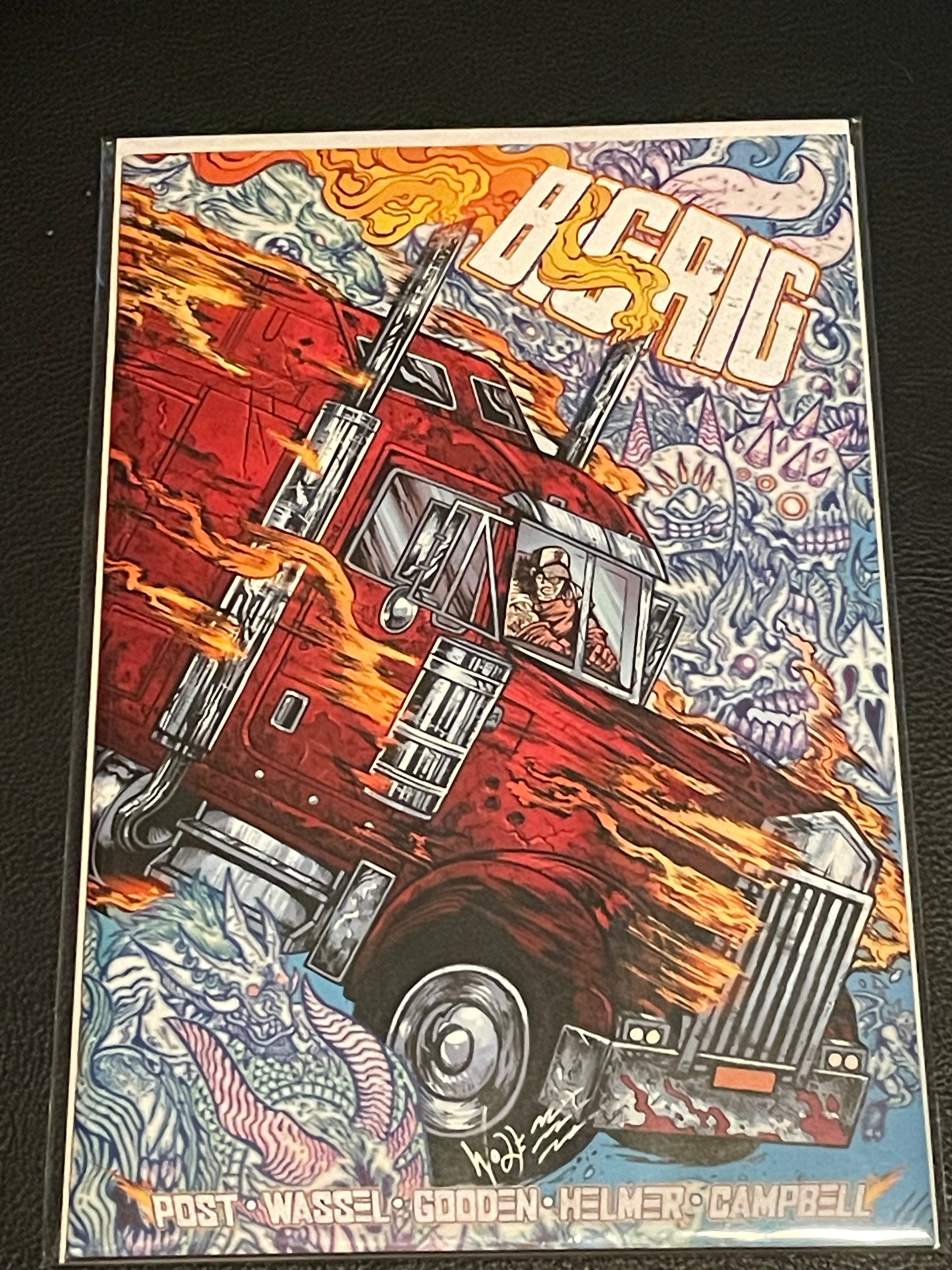 Post Malone’s Big Rig #1, Variant Cover B, Signed by cover artist Maria Wolf