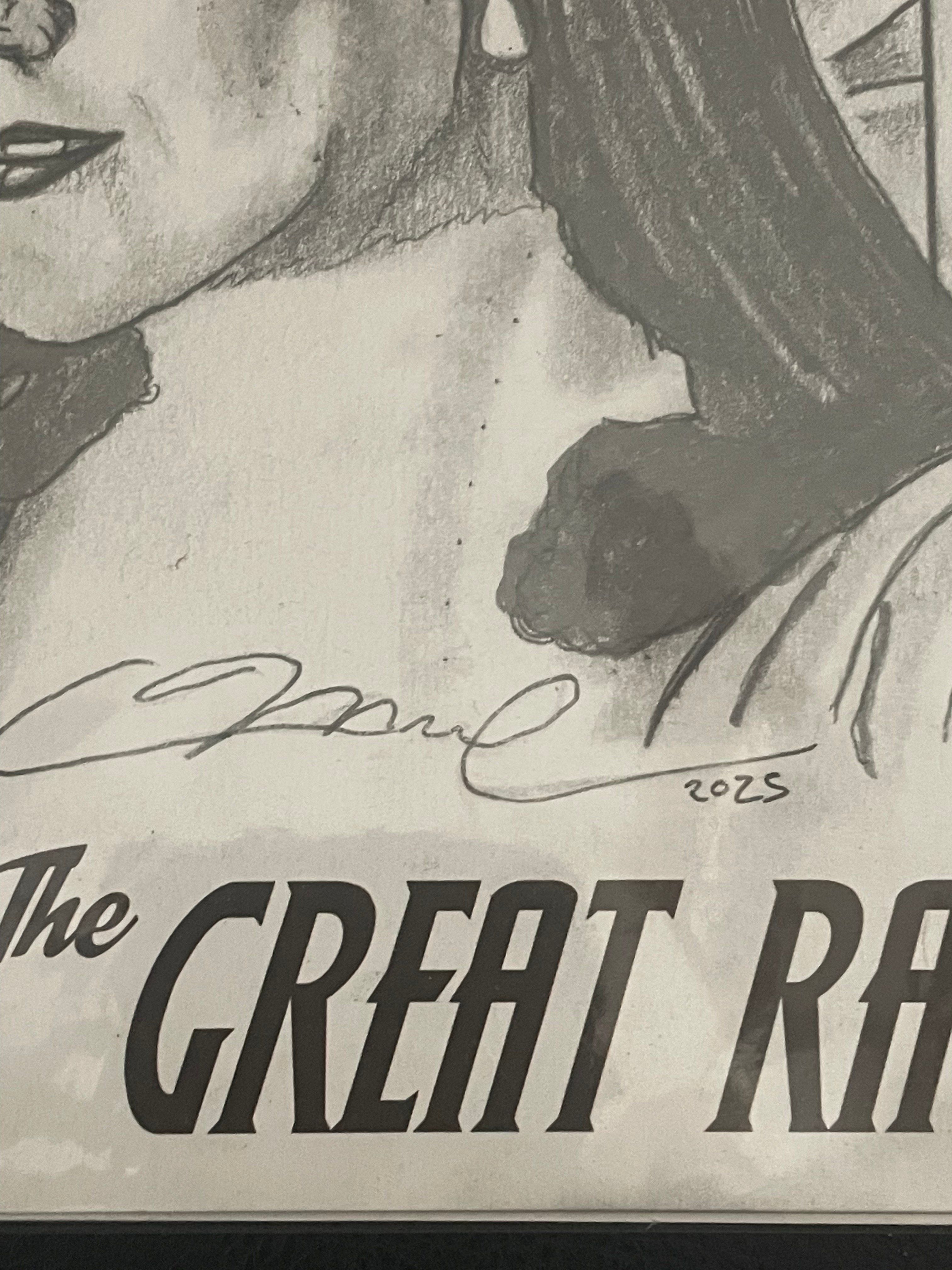 Jennifer Connolly as Jenny from THE ROCKETEER, as drawn by Adam Marcus, Director of Jason Goes to Hell, a One-of-a-Kind Piece of Original Art on an THE ROCKETEER #1  sketch cover