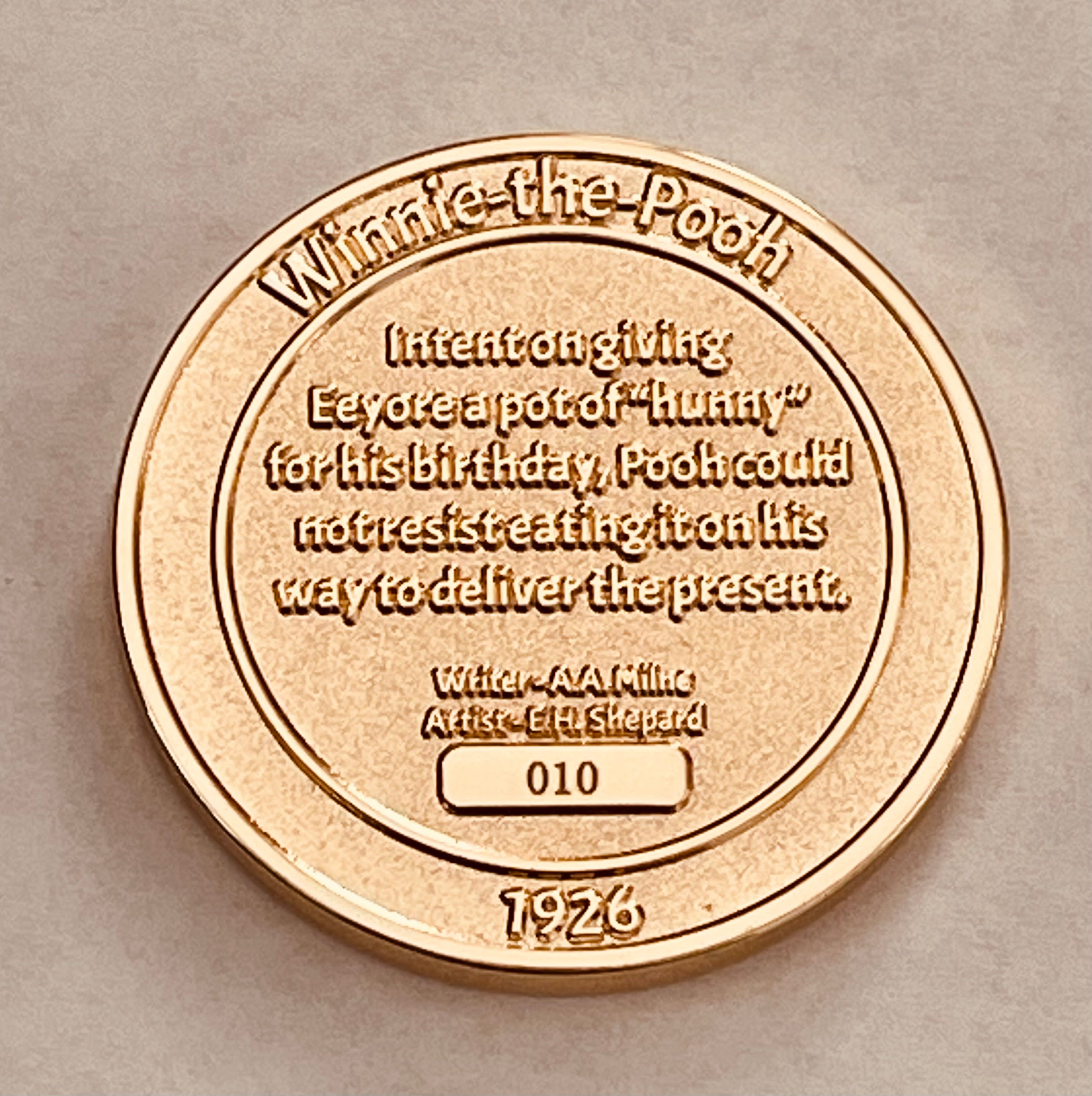 Winnie-The-Pooh and the Hunny Pot Limited Edition Individually Numbered Coin