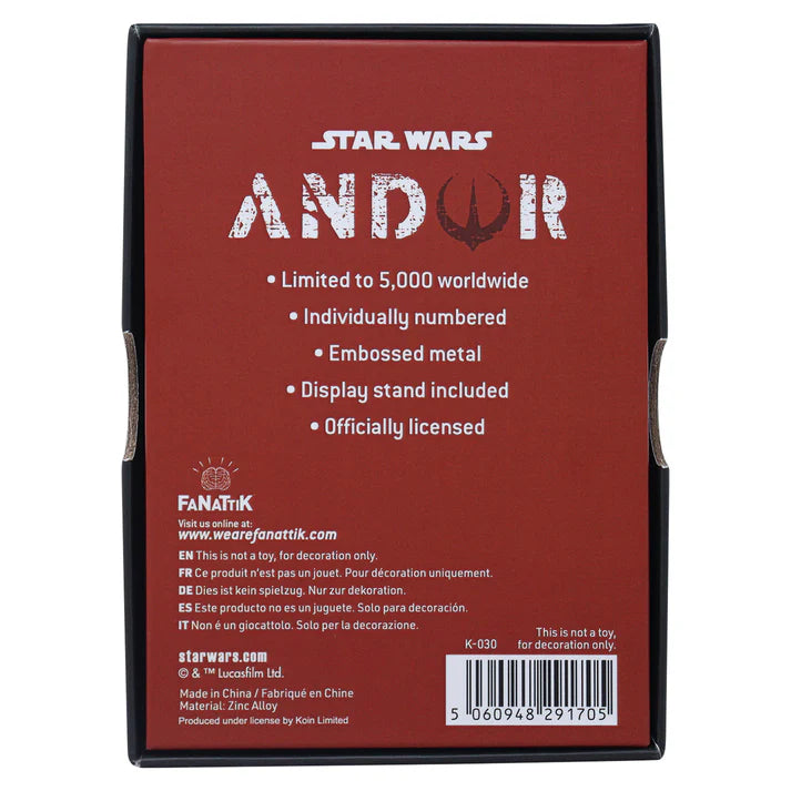 Star Wars Cassian Andor Limited Edition Ingot