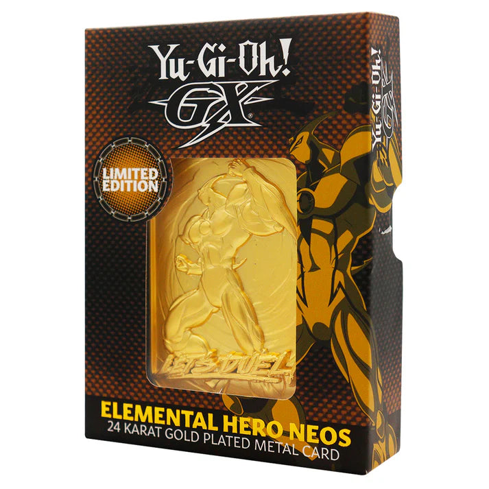yugioh gx elemental hero cards Yu-Gi-Oh! GX Elemental Hero Neos 24k Gold Plated Ingot – Santa Barbara Mint