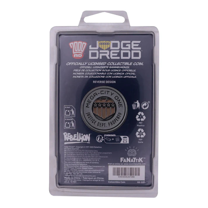 Judge Dredd Mega-City One 2000 AD Limited-Edition Coin