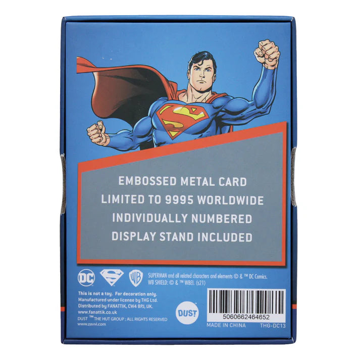 SUPERMAN Limited Edition Individually Numbered Golden Age Style Comic Ingot