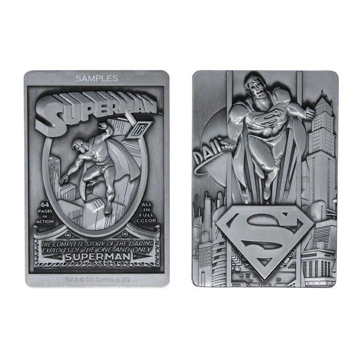 SUPERMAN Limited Edition Individually Numbered Golden Age Style Comic Ingot