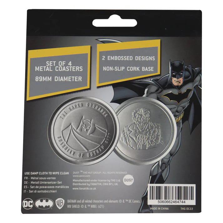 Batman Set of 4 Embossed Metal Coasters