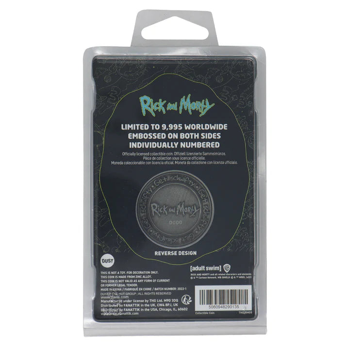 Ricky & Morty Limited Edition Individually Numbered Collectible Coin
