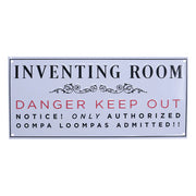 Willy Wonka and the Chocolate Factory Inventing Room Tin Sign