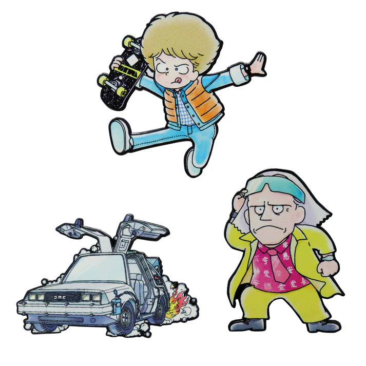 Back to the Future Limited Edition Japanese Style Triple Pin Badge Set