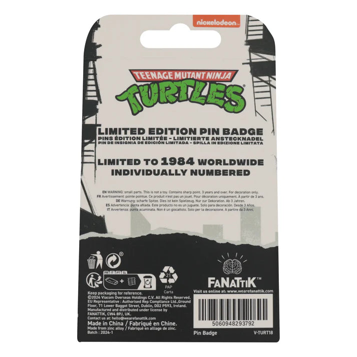 Teenage Mutant Ninja Turtles Limited Edition 40th Anniversary Pin Badge