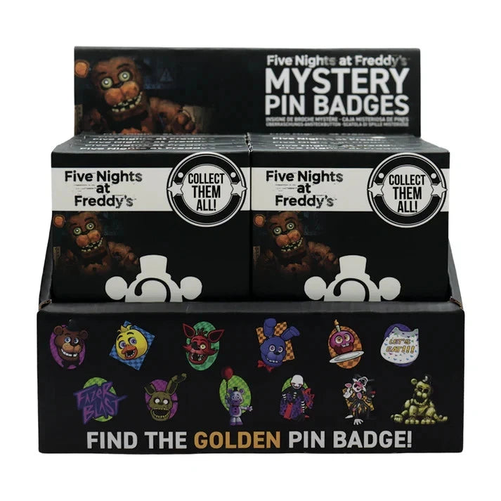 Five Nights at Freddy's Mystery Pin Badge CDU Containing 12 Blind Boxes
