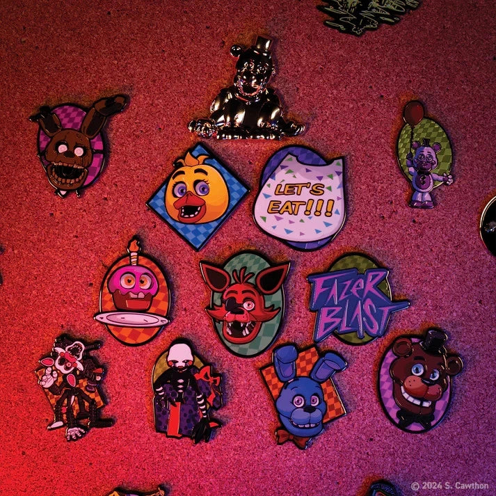 Five Nights at Freddy's Mystery Pin Badge CDU Containing 12 Blind Boxes