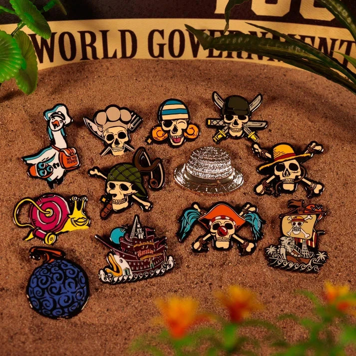 One Piece Mystery Pin Badge CDU Containing 12 Blind Boxes