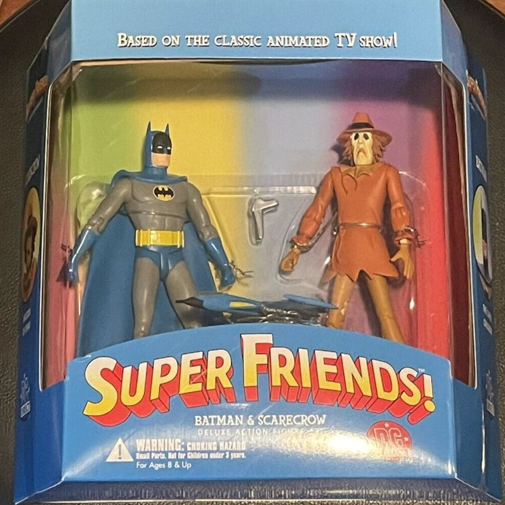 Batman SUPER FRIENDS BATMAN & SCARECROW ACTION FIGURE SET DC DIRECT LIMITED EDITION