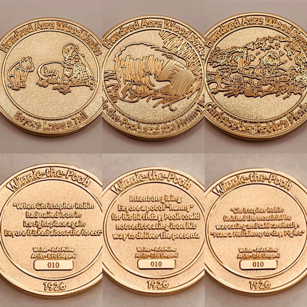 Hundred Acre Wood Limited Edition 3 Coin Set Individually Numbered Featuring Winnie-The-Pooh