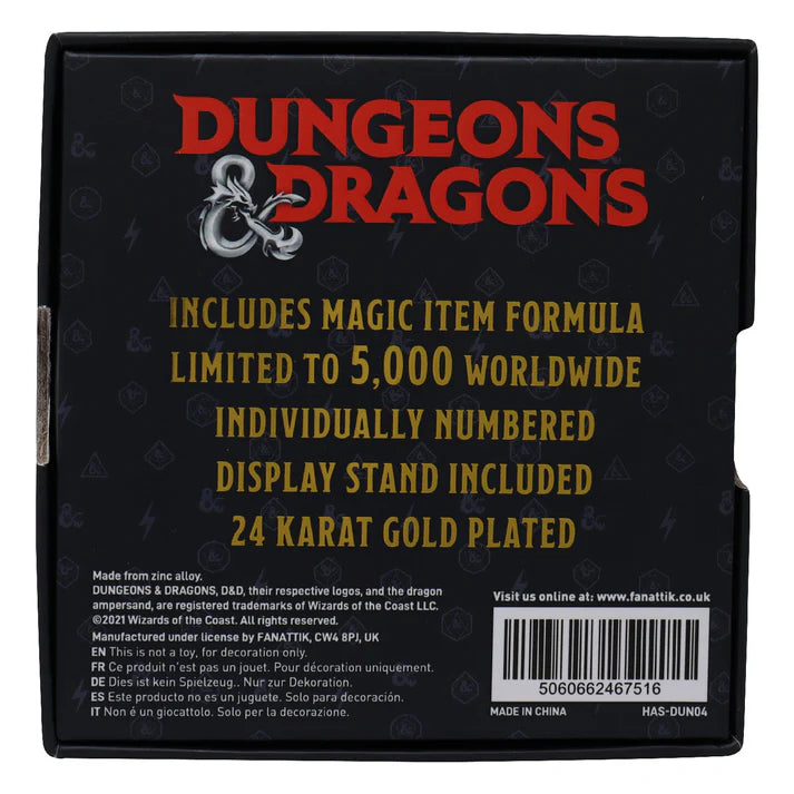 2. Dungeons & Dragons 24k Gold Plated Amulet of Health Medallion