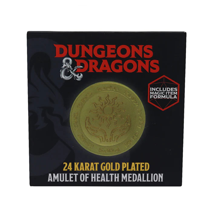 2. Dungeons & Dragons 24k Gold Plated Amulet of Health Medallion