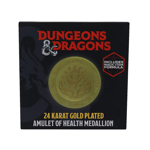 2. Dungeons & Dragons 24k Gold Plated Amulet of Health Medallion