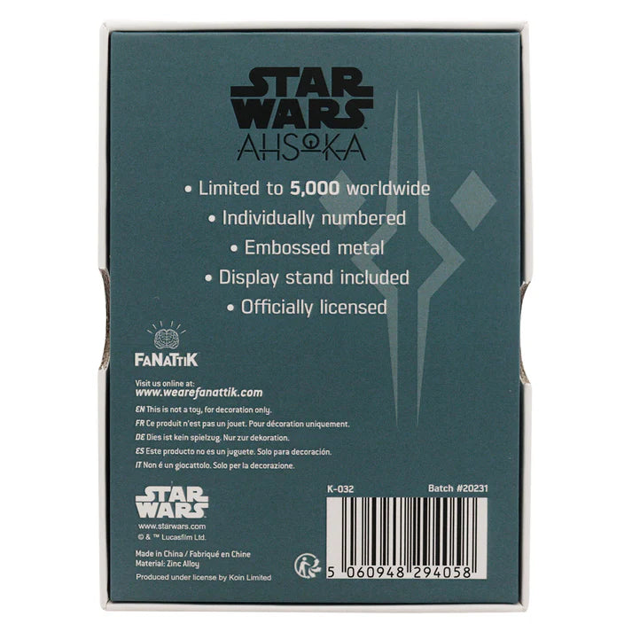 Star Wars Ahsoka Limited Edition Ingot