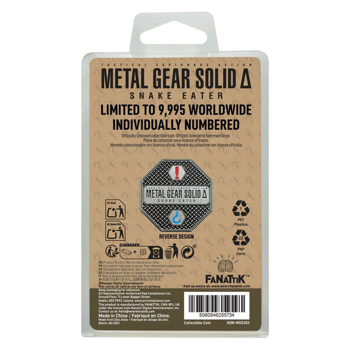 Metal Gear Solid Delta Limited Edition Naked Snake Coin