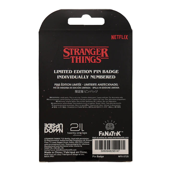 Stranger Things Hellfire Lives Limited Edition Pin Badge