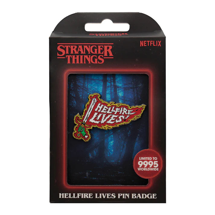 Stranger Things Hellfire Lives Limited Edition Pin Badge