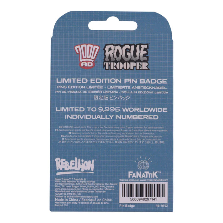 2000 AD Rogue Trooper GI Pin Badge