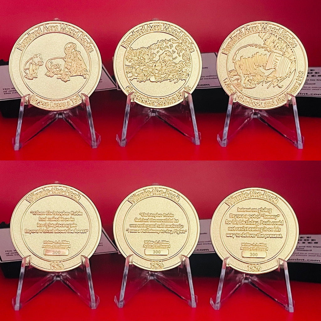 Hundred Acre Wood Limited Edition 3 Coin Set Individually Numbered Featuring Winnie-The-Pooh