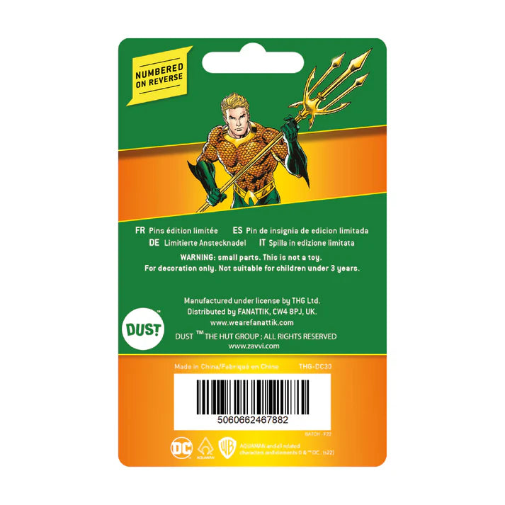 DC Comics Aquaman Limited Edition Pin Badge