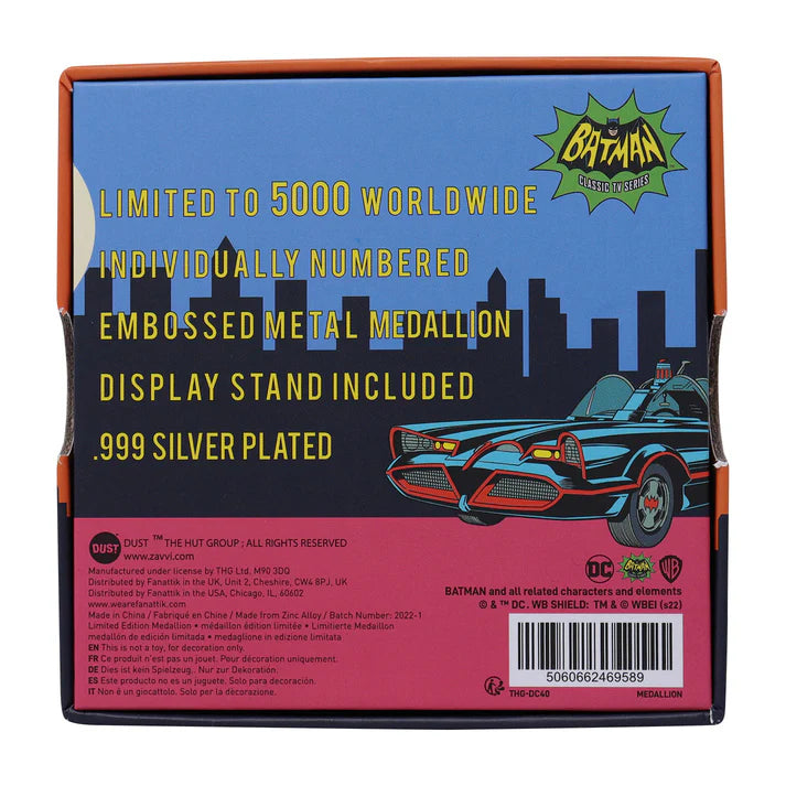Batman Classic TV Series The Joker Limited Edition .999 Silver Plated Medallion