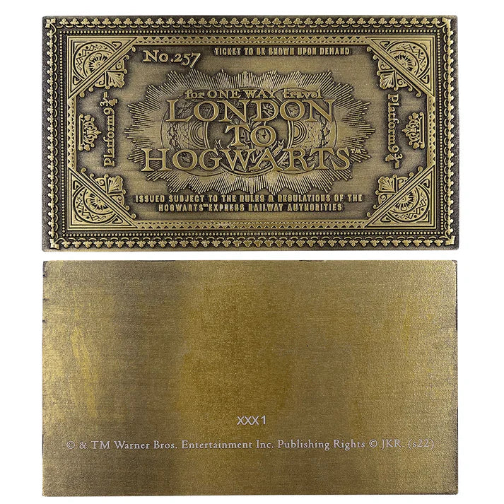 Harry Potter Limited Edition Replica Hogwarts Express Train Ticket
