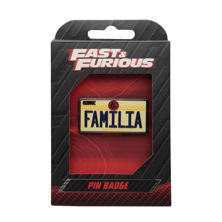 Fast & Furious Familia License Plate Pin Badge