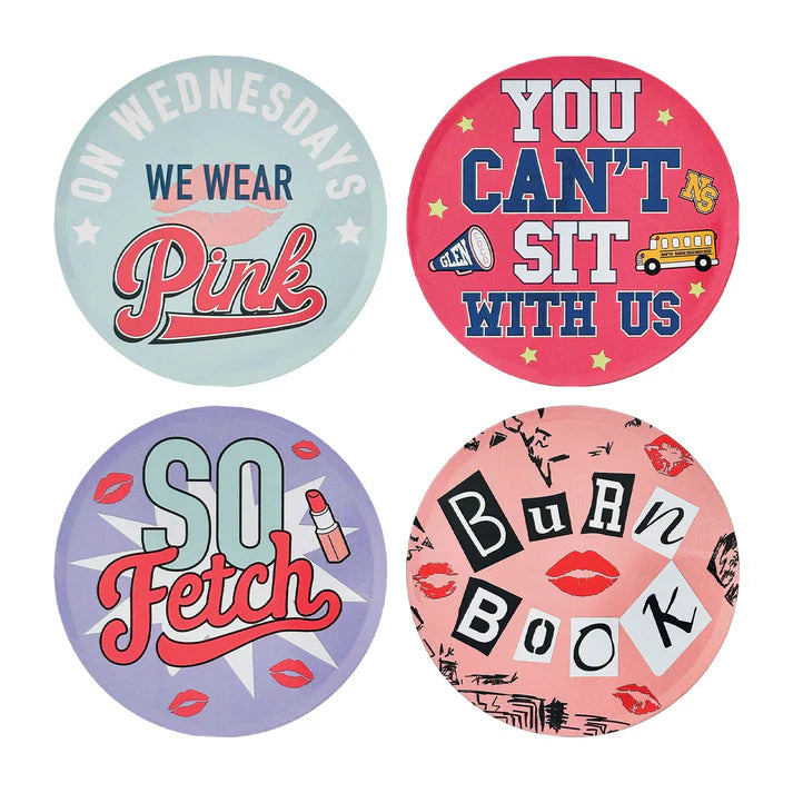 Mean Girls Set of Four Printed Metal Coasters