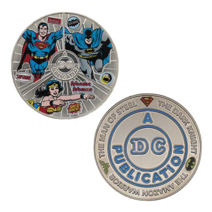 DC Comics Collectible Coin w/ Superman, Batman & Wonder Woman