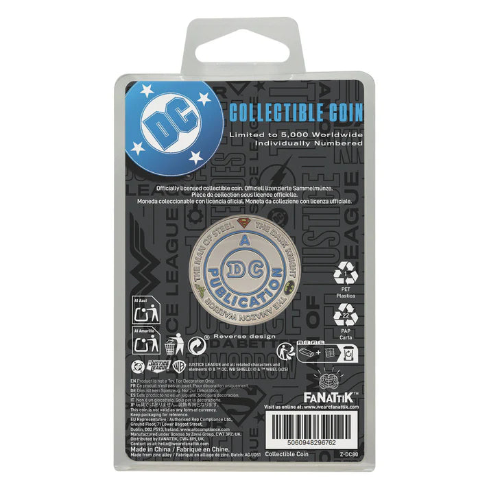 DC Comics Collectible Coin w/ Superman, Batman & Wonder Woman