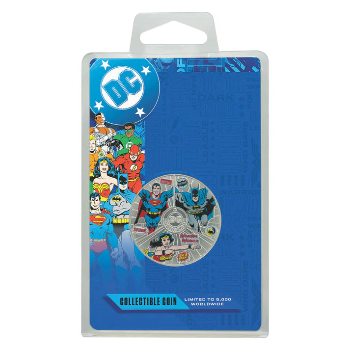 DC Comics Collectible Coin w/ Superman, Batman & Wonder Woman